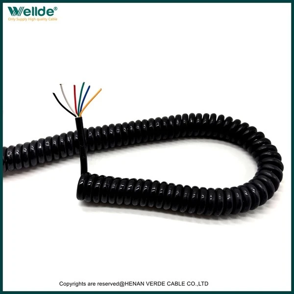 6 Core Truck Coiled Spiral Cable factory