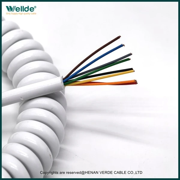 8 Core 1 mm White Spiral Cable suppliers